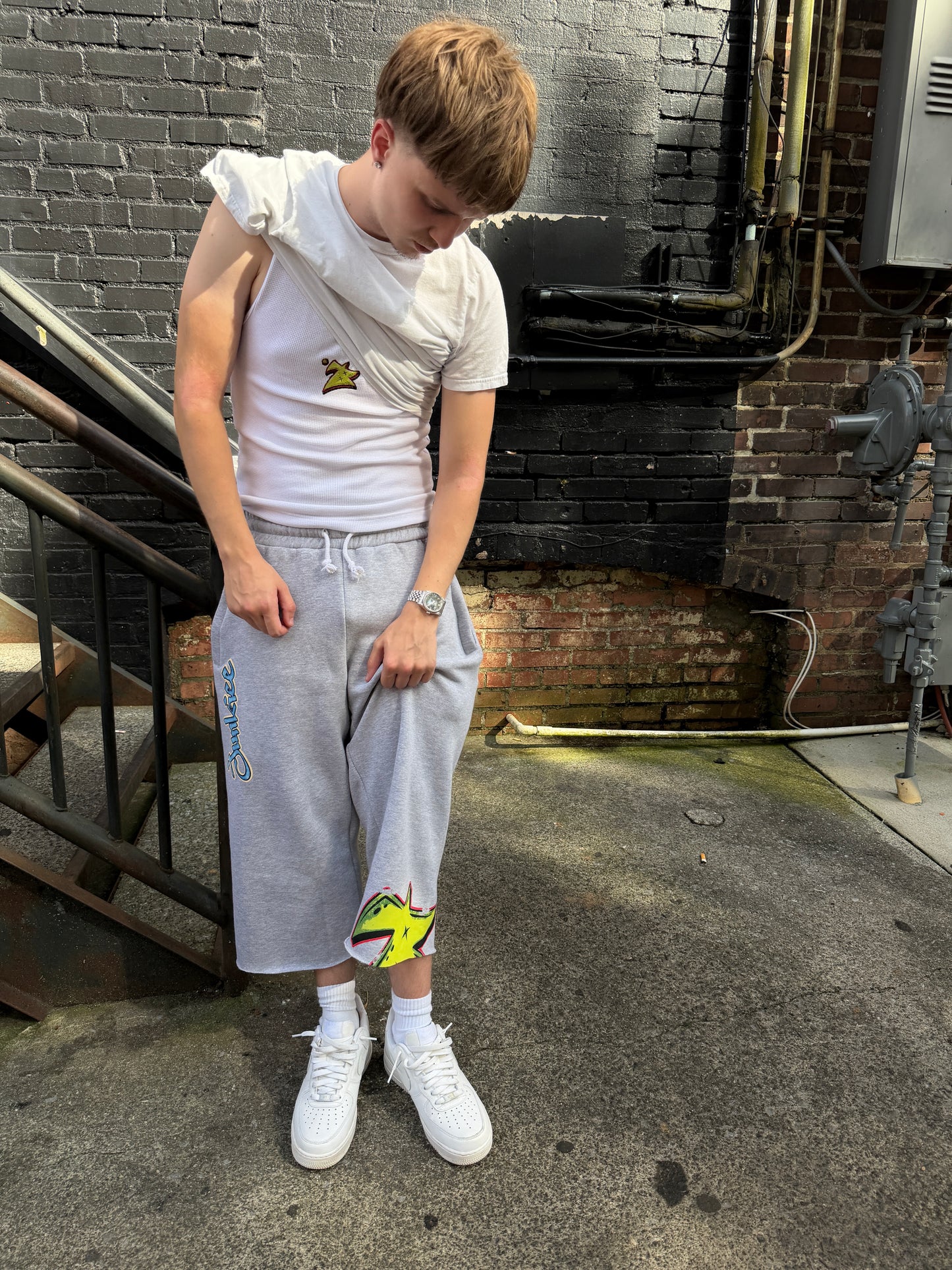 "BAD INFLUENCE" SWEATS ATHLETIC GREY